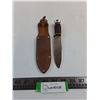 Image 1 : ERN German Hunting Knife w/Leather Sheath - 4.5" Blade