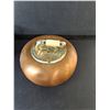 Image 2 : Copper Curling Rock Ashtray, Electroplated Basket