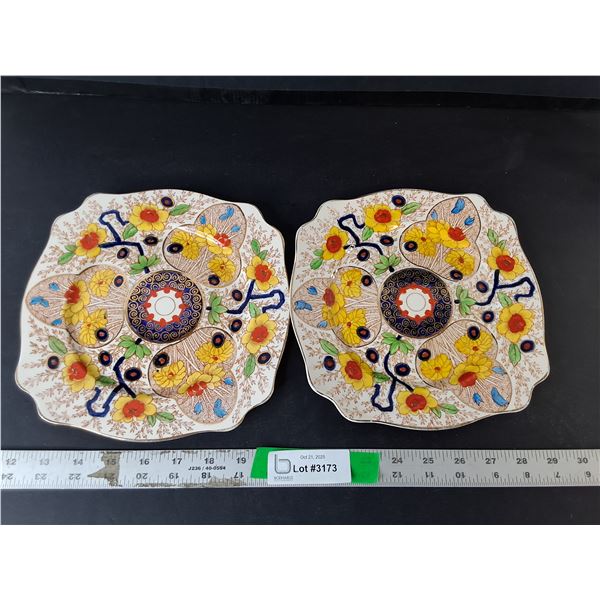 (2) Porcelain Plates 9"