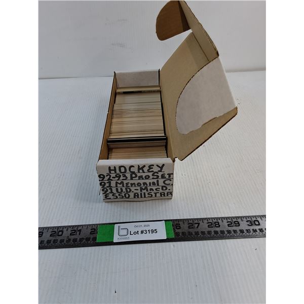Box of Assorted Brands of Hockey Cards