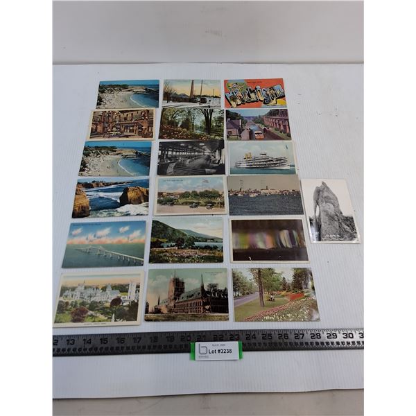 (19) Vintage Post Cards - Mostly Used