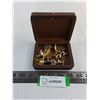Image 1 : Wooden Playing Cards Box Full of Cuff Links