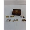 Image 2 : Wooden Playing Cards Box Full of Cuff Links