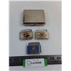 Image 1 : Vintage Cigarette Case "I Am #1", (3) Vintage Lighters