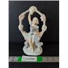 Image 1 : Victorian Style Girl with Puppy Figurine 8" Tall