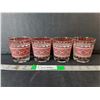 Image 1 : (4) Decorative Glasses 3.5" Tall