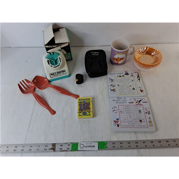 Garfield Mug, Canon Camera Case, Sharpener, Misc.