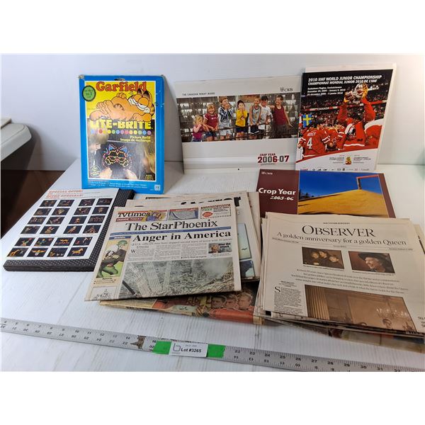 Lite Brite Paper Refills, Early 2000s Newspapers, Misc.