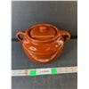Image 1 : Ceramic Bean Pot with Lid 5.5" Tall