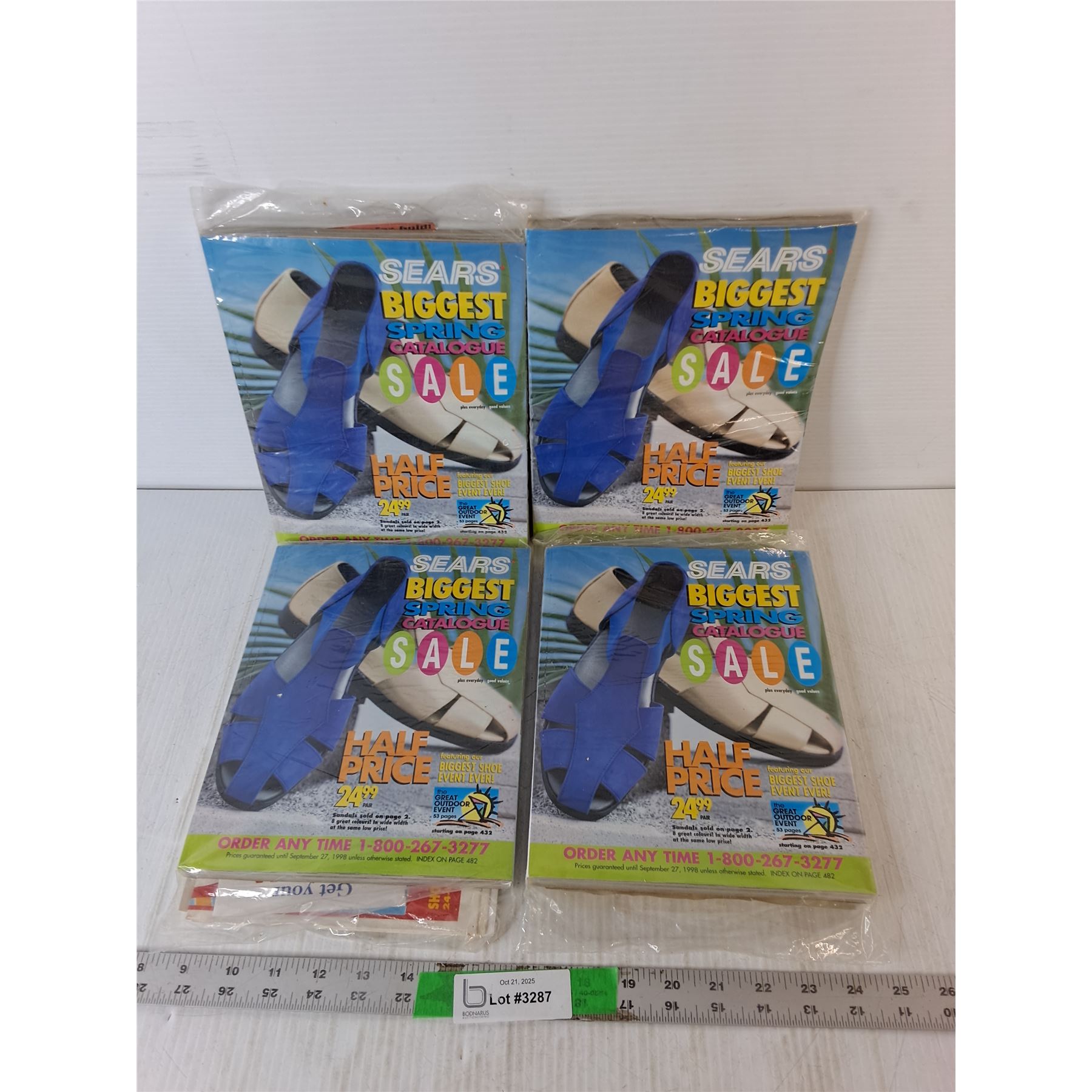 (4) Sears Spring 1998 Catalogues- Sealed - Bodnarus Auctioneering