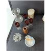 Image 3 : (2) Candles, (3) Ceramic Mugs, Wine Glasses, Misc.