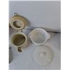 Image 2 : Wooden Coasters, (2) Ceramic Canisters, Misc.