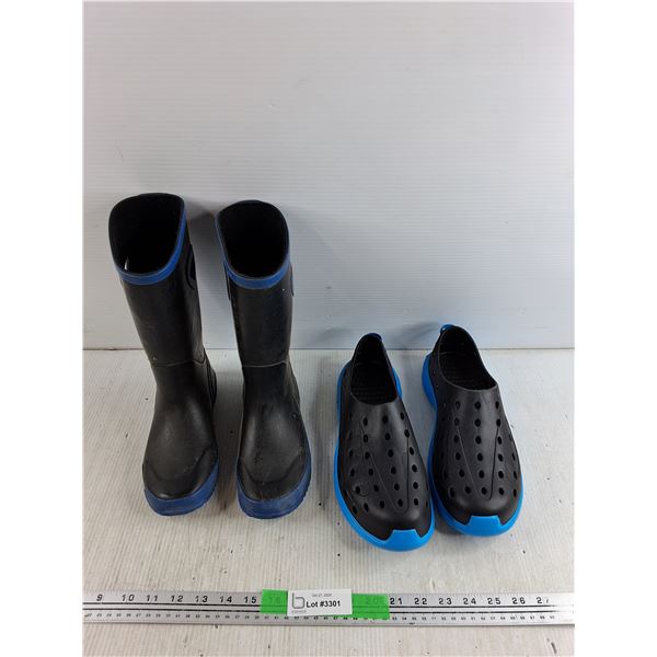 Kids Rubber Boots - Size 3, Rubber Summer Shoes - Size 10