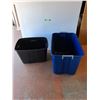 Image 1 : **(2) Plastic Storage Totes 27" x 18" x 18", Cannot Ship