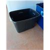 Image 2 : **(2) Plastic Storage Totes 27" x 18" x 18", Cannot Ship
