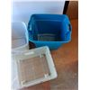 Image 2 : **(3) Plastic Storage Totes 23" x 18" x 18", Cannot Ship