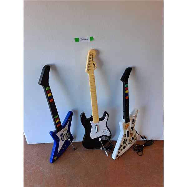 (3) Guitar Hero Guitars - As Is - PICK UP ONLY