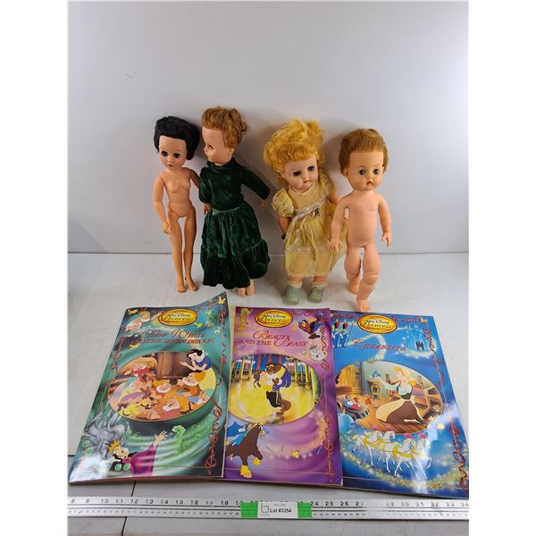 (4)  Playing Dolls, (3) Walt Disney Story Books