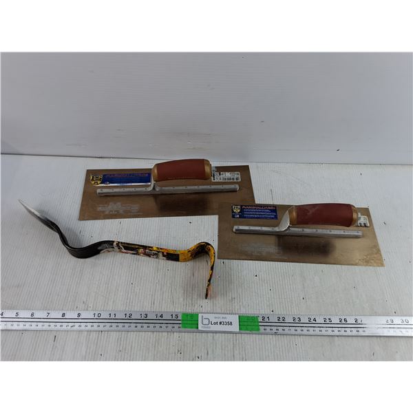 (2) Marshalltown Finishing Trowels, Nail Puller