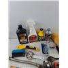Image 2 : Caulking Gun, Scraper,Pipe Wrench, Screws, Trailer Hitch Ball, Power Steering Fluid, Misc Hardware