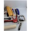 Image 8 : Caulking Gun, Scraper,Pipe Wrench, Screws, Trailer Hitch Ball, Power Steering Fluid, Misc Hardware