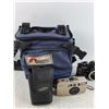 Image 2 : Samsung Digital Camera, Ricoh KR10 Film Camera - As Is, Camera Bag