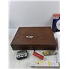 Image 7 : Cutlery Box, (2) Smoke Alarms, Folding Knife, Flashlight, Various Size Paper