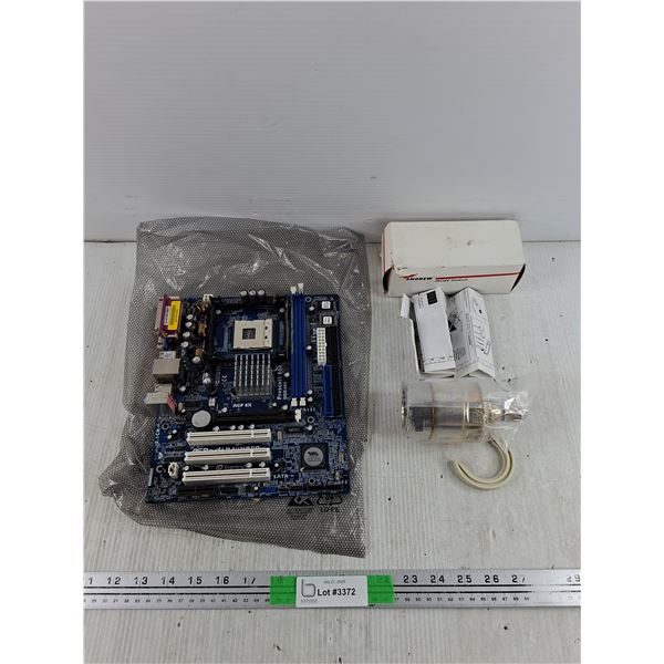 Asus AGP 8X Motherboard, Heliax Coaxial Cable Connector - As Is