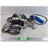 Image 1 : Nintendo Power Plug, OBD2 Scanner, Dualshock 2 & Competition Pro Joysticks - As Is