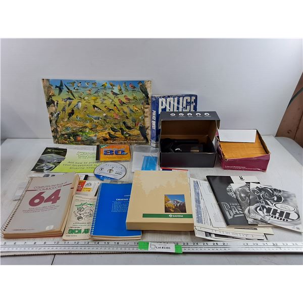 Cordless Air Duster - As Is, Coin Envelopes, Various Books, Birds of Saskatchewan Poster , Misc