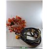 Image 1 : Halloween Wreath, Pumpkin Ornament, Garden Hose - Approximately 13ft - PICK UP ONLY
