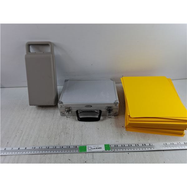 Plastic Clik Case, Intec Jewelry Case, Yellow Art Paper