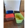 Image 1 : **(4) Plastic Storage Totes 15" x 24" x 18", Cannot Ship