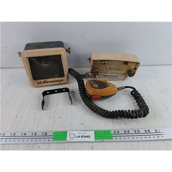 Motorola Motrac FM Radio, Vintage Motorola Speaker - As Is