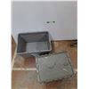 Image 2 : **(2) Plastic Storage Totes 22" x 16" x 13", Cannot Ship
