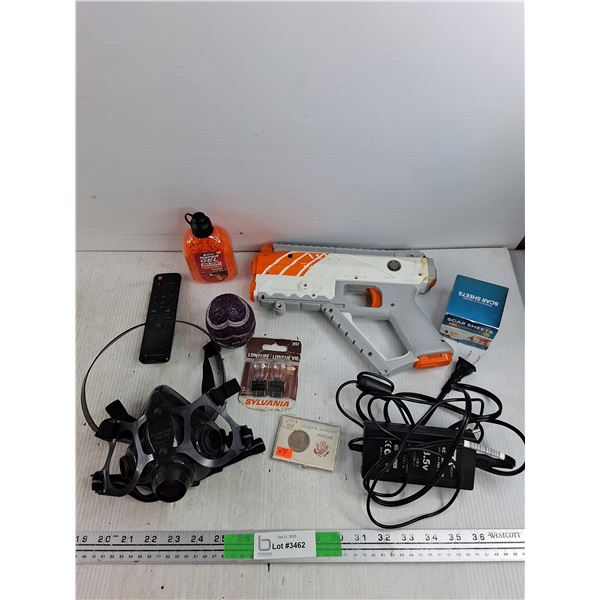 Skyrocket Gun, Sylvania 3157 Bulbs, Susan B Anthony Dollar, Scar Sheets, Respirator,Misc