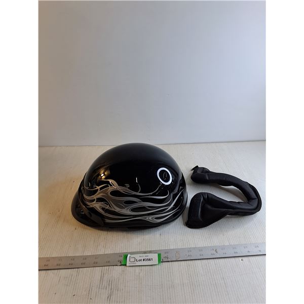 Motorcycle Helmut (Half Helmut Style With Snap On Visor) Adult Size Small