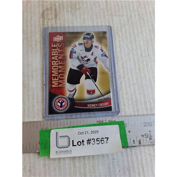 Hockey Card "Sydney Crosby" - When He Was A Rookie In The World Juniors-Cannot Authenticate