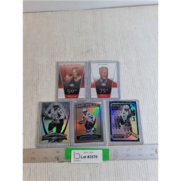 (5) Hockey Cards " Alexander Ovechkin/ Gordie Howe"-Cannot Authenticate