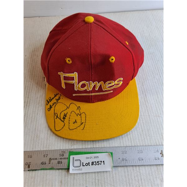 Calgary Flames Autographed Hat -  "Theo Fleury"-Cannot Authenticate