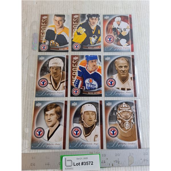 (9) Hockey Cards - "The Legends"-Cannot Authenticate
