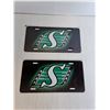 Image 2 : (2) Saskatchewan Roughrider Plates 12x6