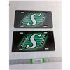 Image 1 : (2) Saskatchewan Roughrider Plates 12x6