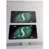 Image 2 : (2) Saskatchewan Roughrider Plates 12x6
