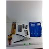 Image 1 : Brake Caliper Hanger Set, Pen Light, (2) 1/4" Dr.Star Socket,  Adjustable Wrench,Misc