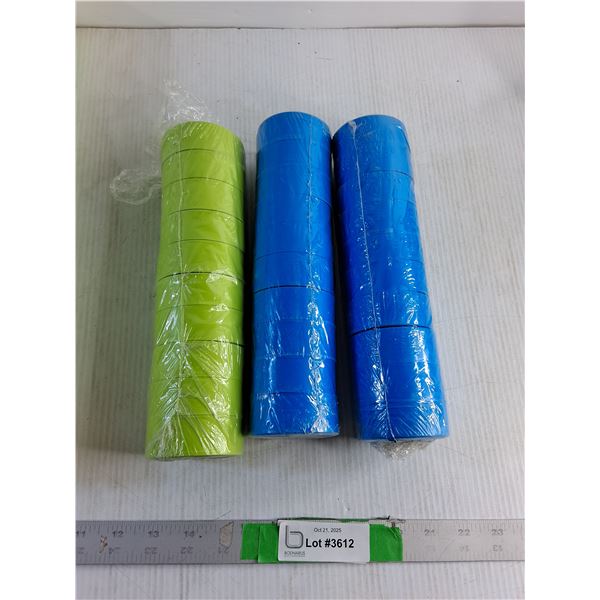 (30) Rolls of Green and Blue Reflective Tape