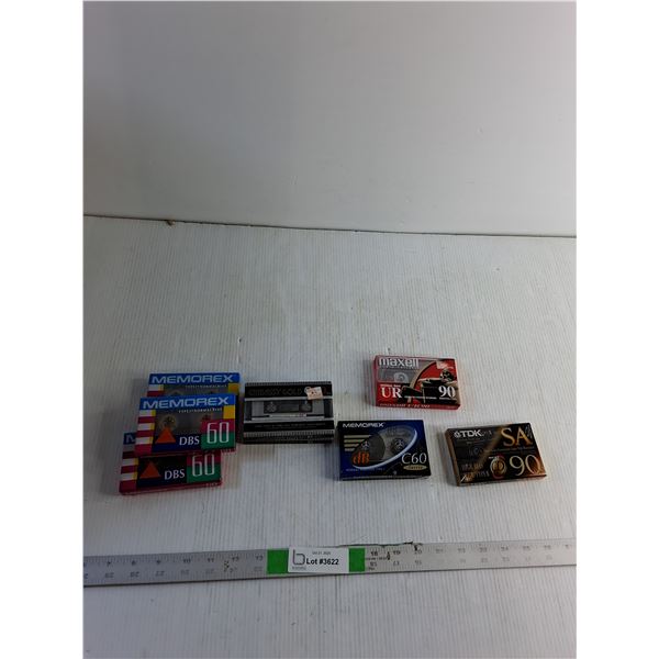(8) Cassettes: Memorex,  Embassy Gold, Maxell, TDK