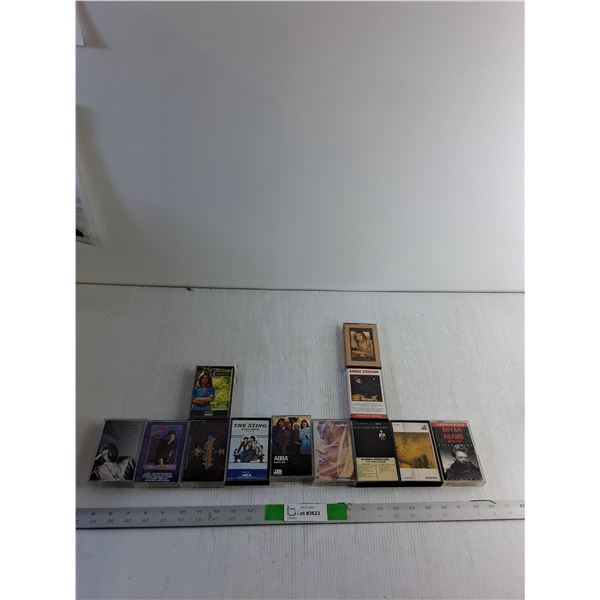 (12) Cassettes: Olivia Newton-John, Barbra Striesand, Brian Adams, Misc