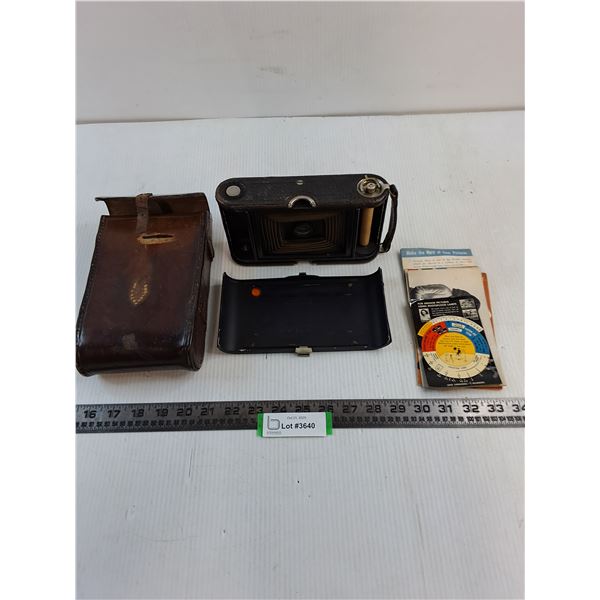 Vintage Camera w/Leather Case & Manuals