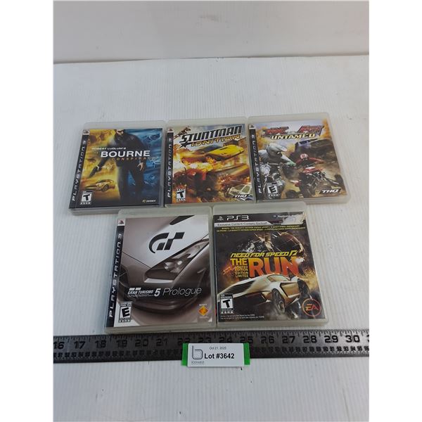 (5) Sony PS Games (Bourne, Gran Turismo5, Need for Speed)